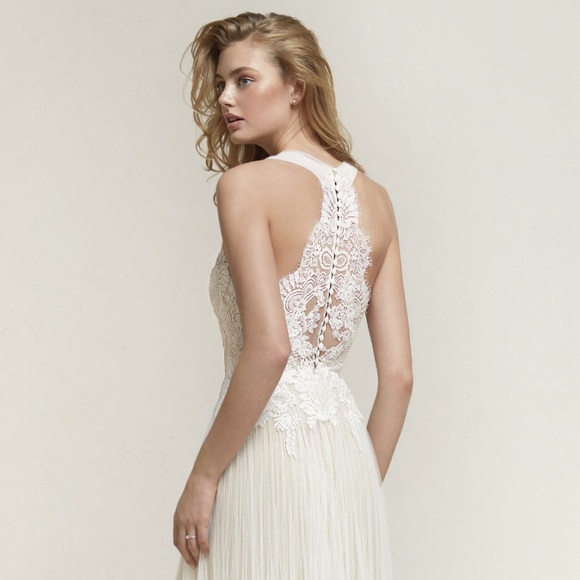 Pronovias | Dresses | Pronovias Flowing Boho Wedding Dress | Poshmark